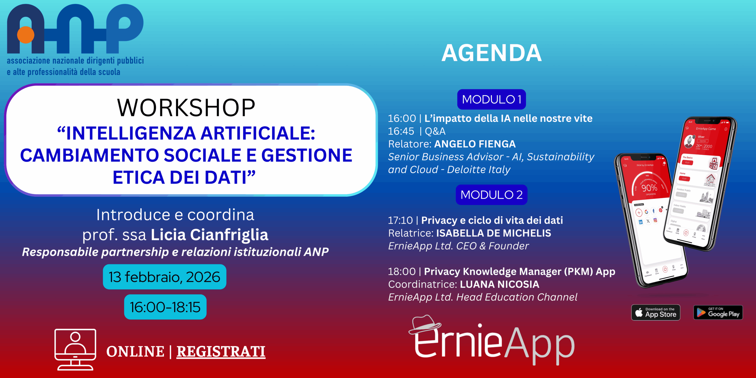 Workshop “Intelligenza Artificiale: cambiamento sociale e gestione etica dei dati”. Pubblicata la registrazione