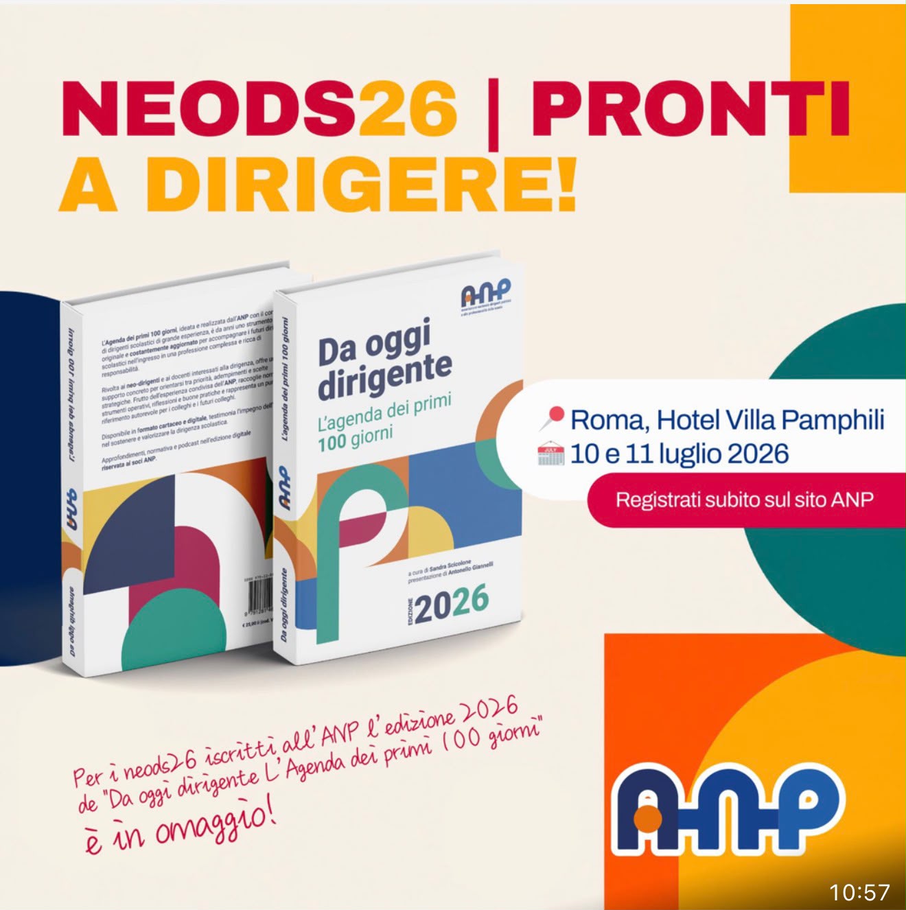 Richiesta Agenda 2026 (solo per i neodirigenti soci ANP)