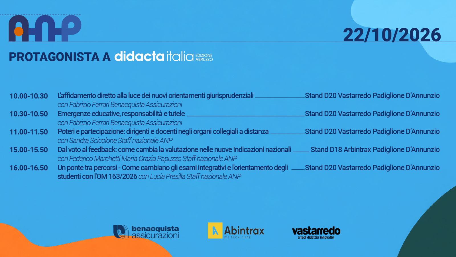 Didacta Abruzzo programma 22 ottobre