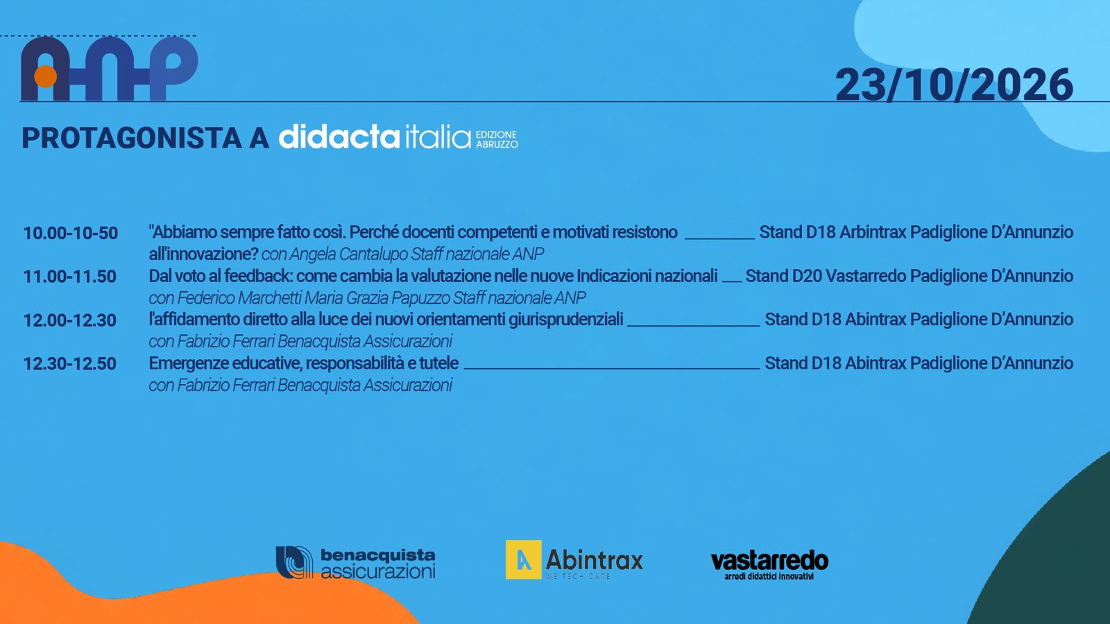 Didacta Abruzzo programma 23 ottobre